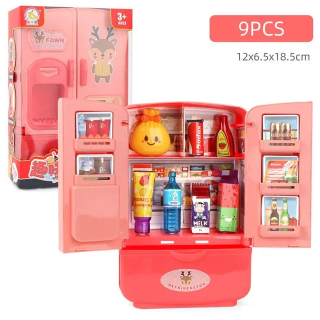 Mini Toy Fridge – Pretend Play Kitchen Refrigerator for Kids