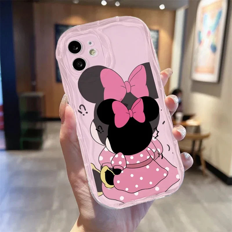 3D Ears Toy Stitch Mickey Minnie Winnie Disney Cartoon Phone Case For iPhone