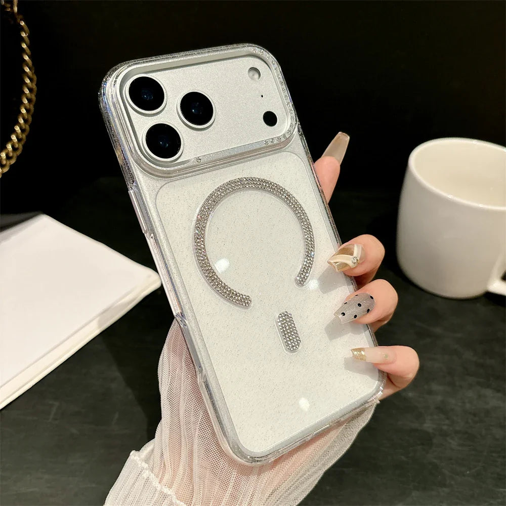 Luxury Diamond Glitter For Magsafe Case For iPhone