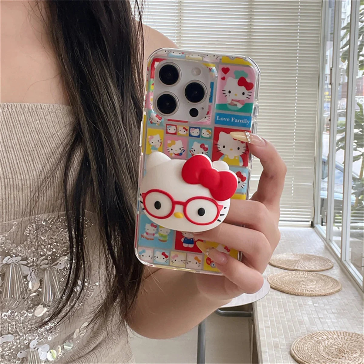 Funny Cute Happy Hellokitty Phone Case For iPhone