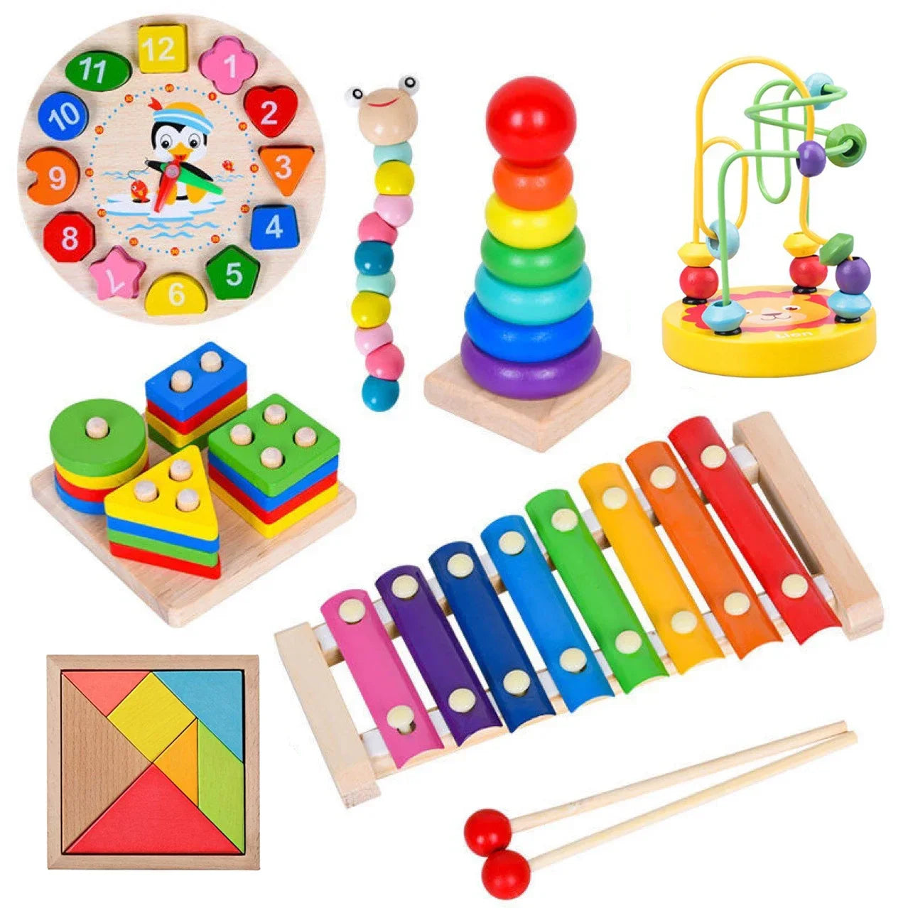 Wooden Puzzle Toys – Educational Learning Toy for Toddlers