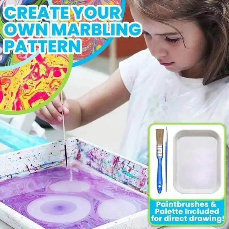 Water Marbling Paint Set – DIY Art Kit for Kids & Adults