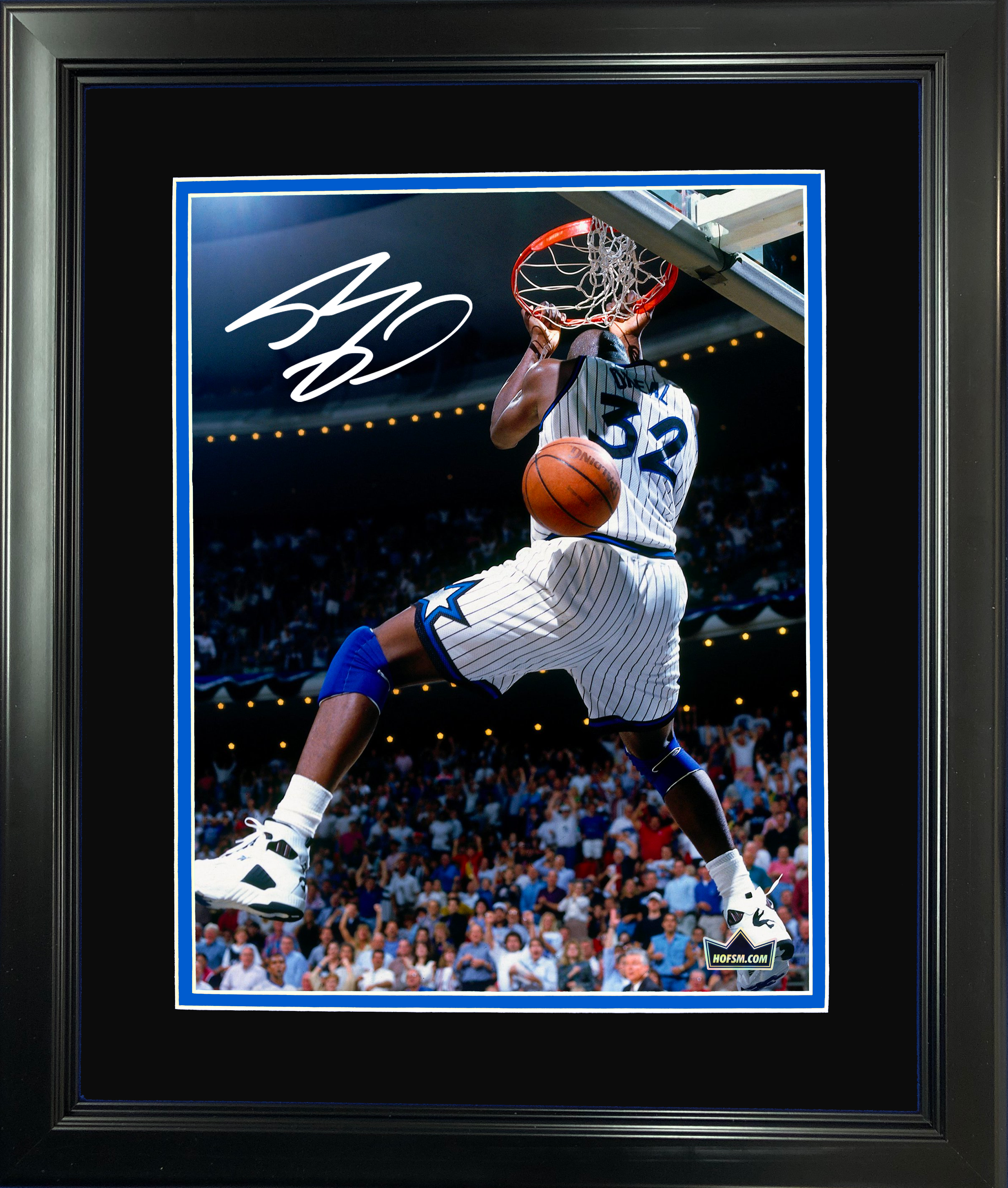 Framed Shaquille O'Neal Facsimile Laser Engraved Signature Auto 11"x14"Basketball Photo HOFSM Holo