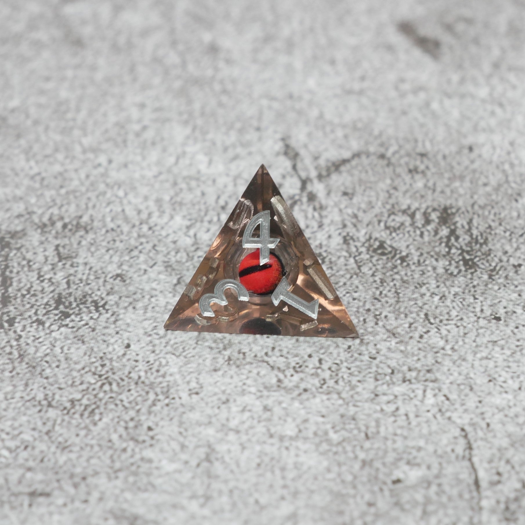 Smaug's Eye | 7 Piece Moving Eye DnD Dice Set | Acrylic RPG Gaming Dice