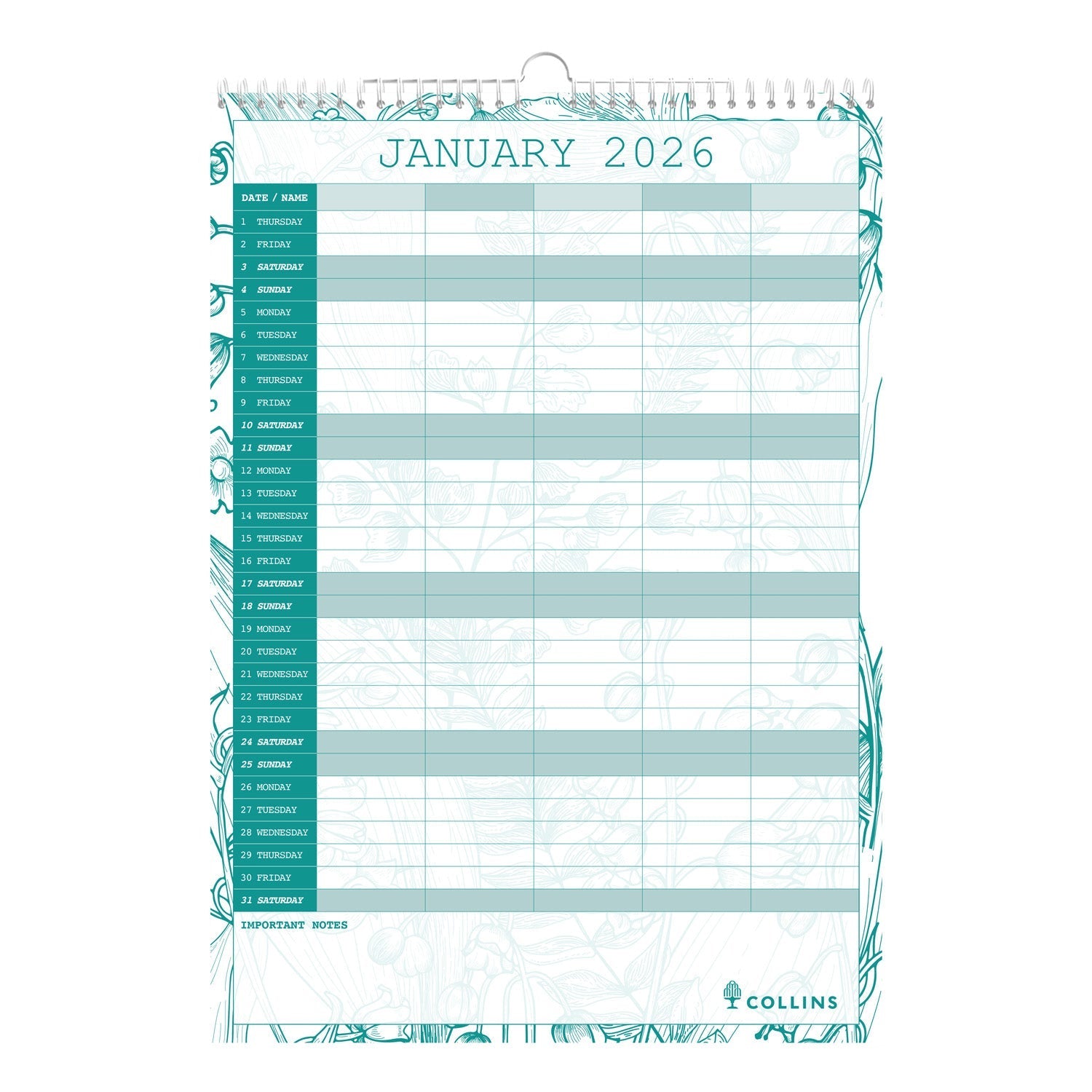 Tara Monthly Wall Calendar- 2026