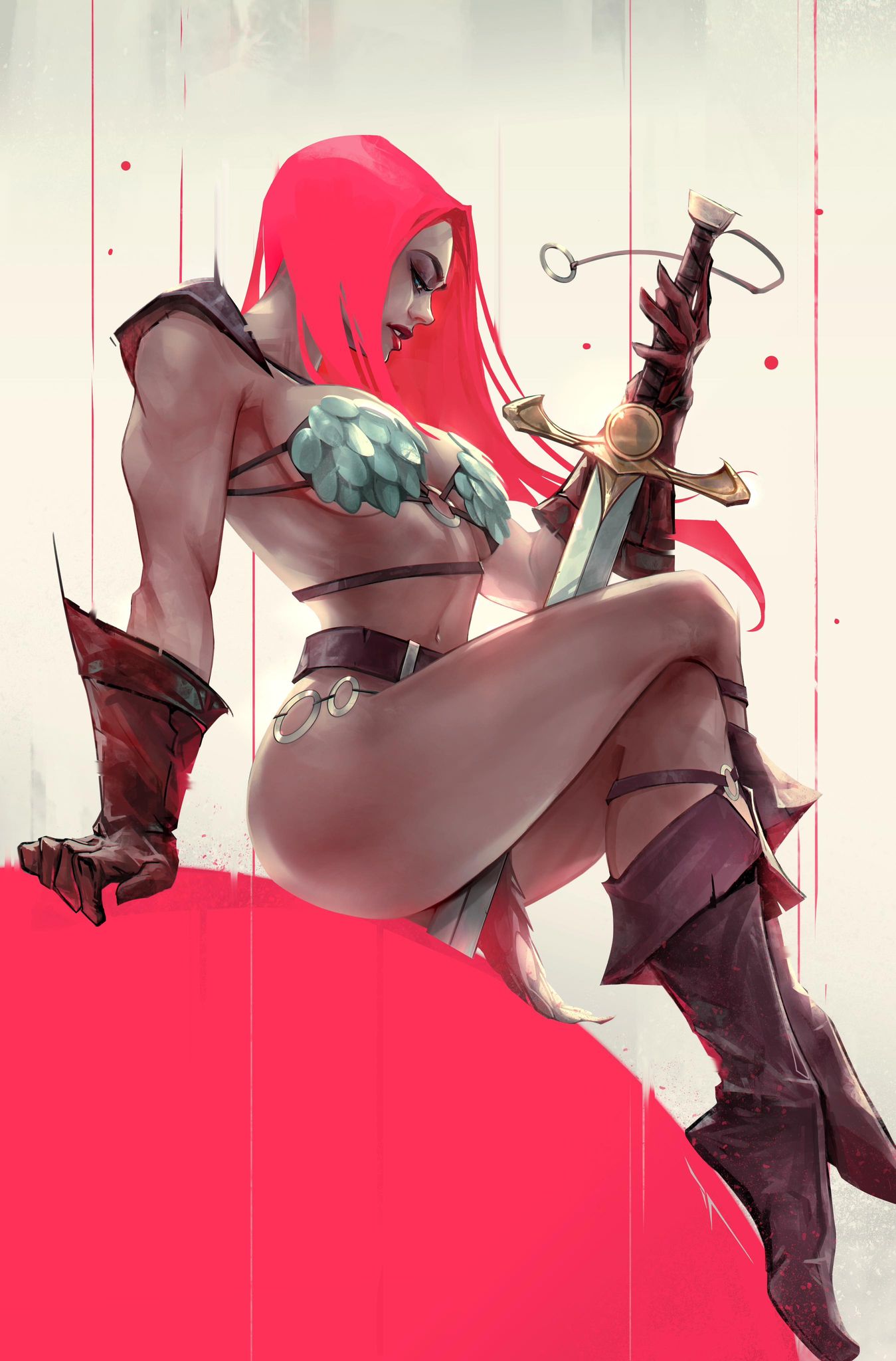 Savage Red Sonja #1 Ivan Tao (616) Exclusive White Virgin Var (11/15/2023)