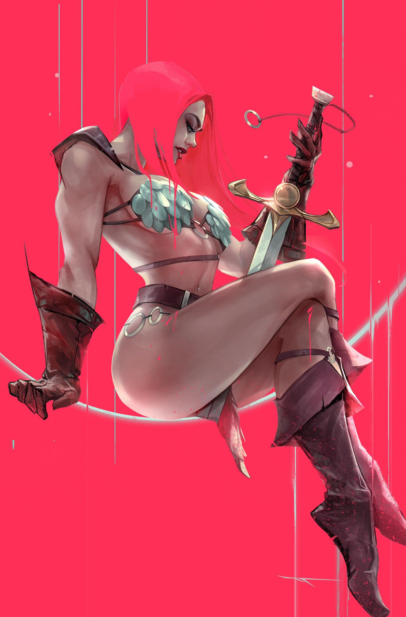 Savage Red Sonja #1 Ivan Tao (616) Exclusive Red Virgin Var (11/15/2023)