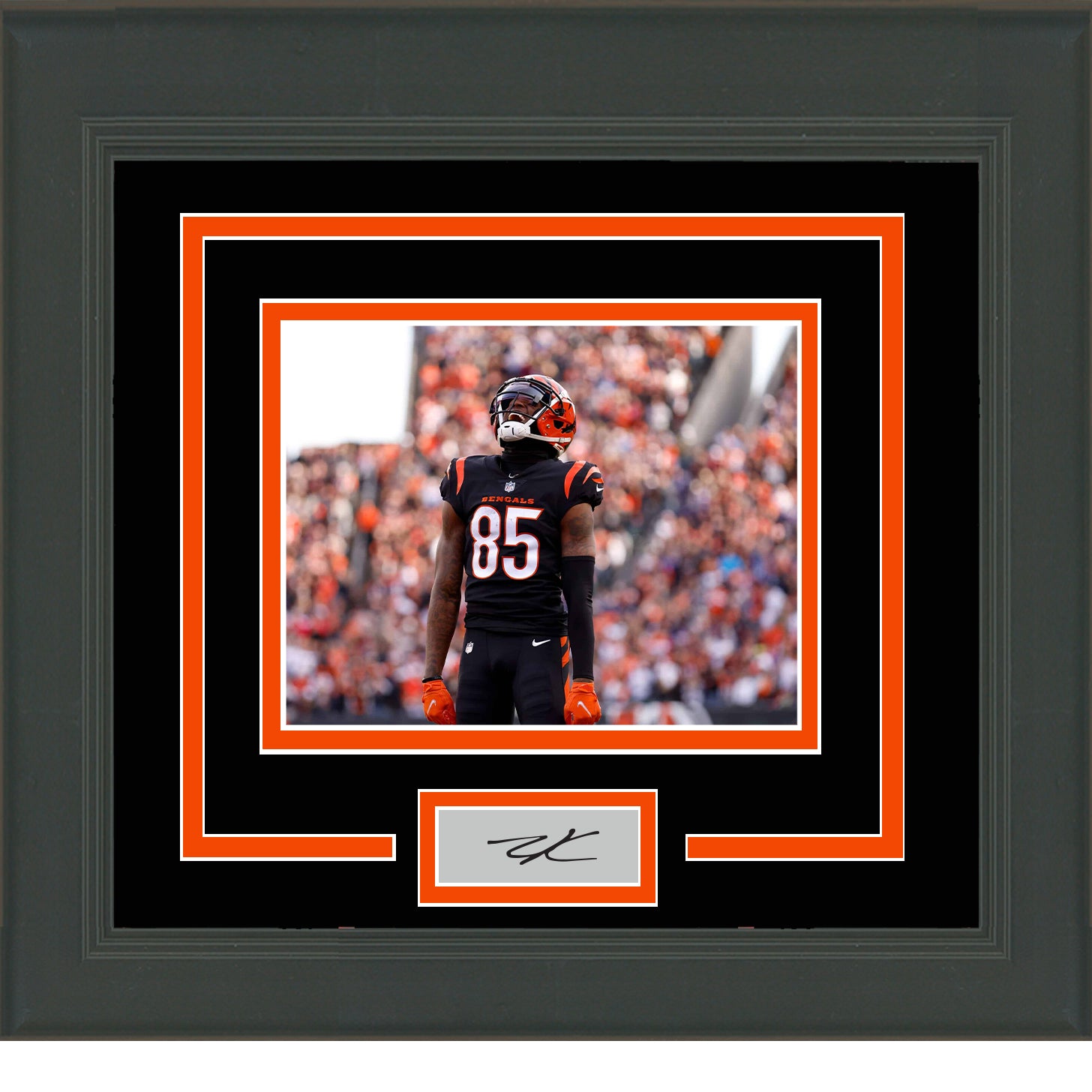 Framed Tee Higgins Facsimile Laser Engraved Signature Auto Cincinnati Bengals 11x14 Football Photo