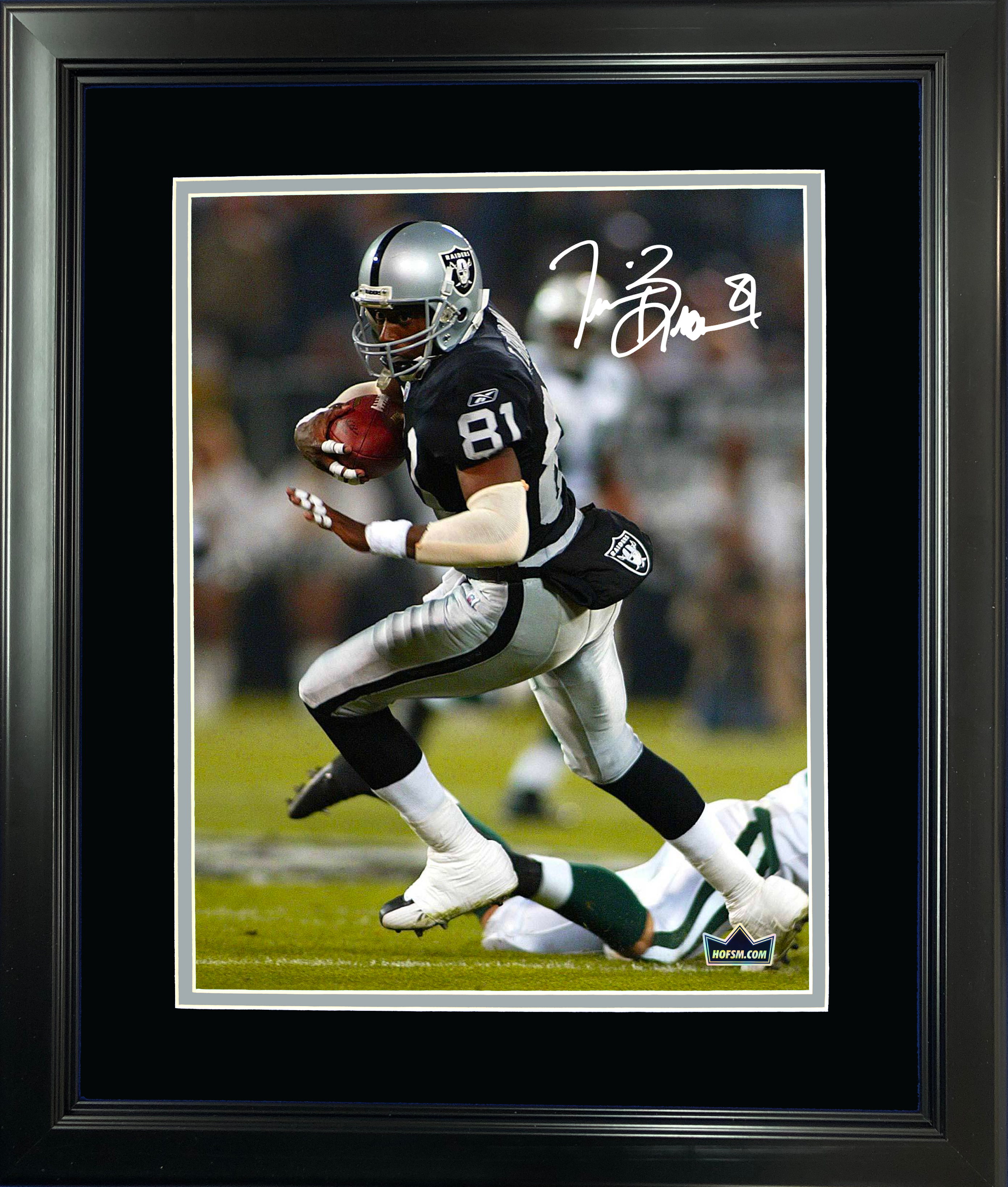 Framed Tim Brown Oakland Las Vegas Raiders Facsimile Laser Engraved Signature Auto 11"x14" Football Photo HOFSM Holo