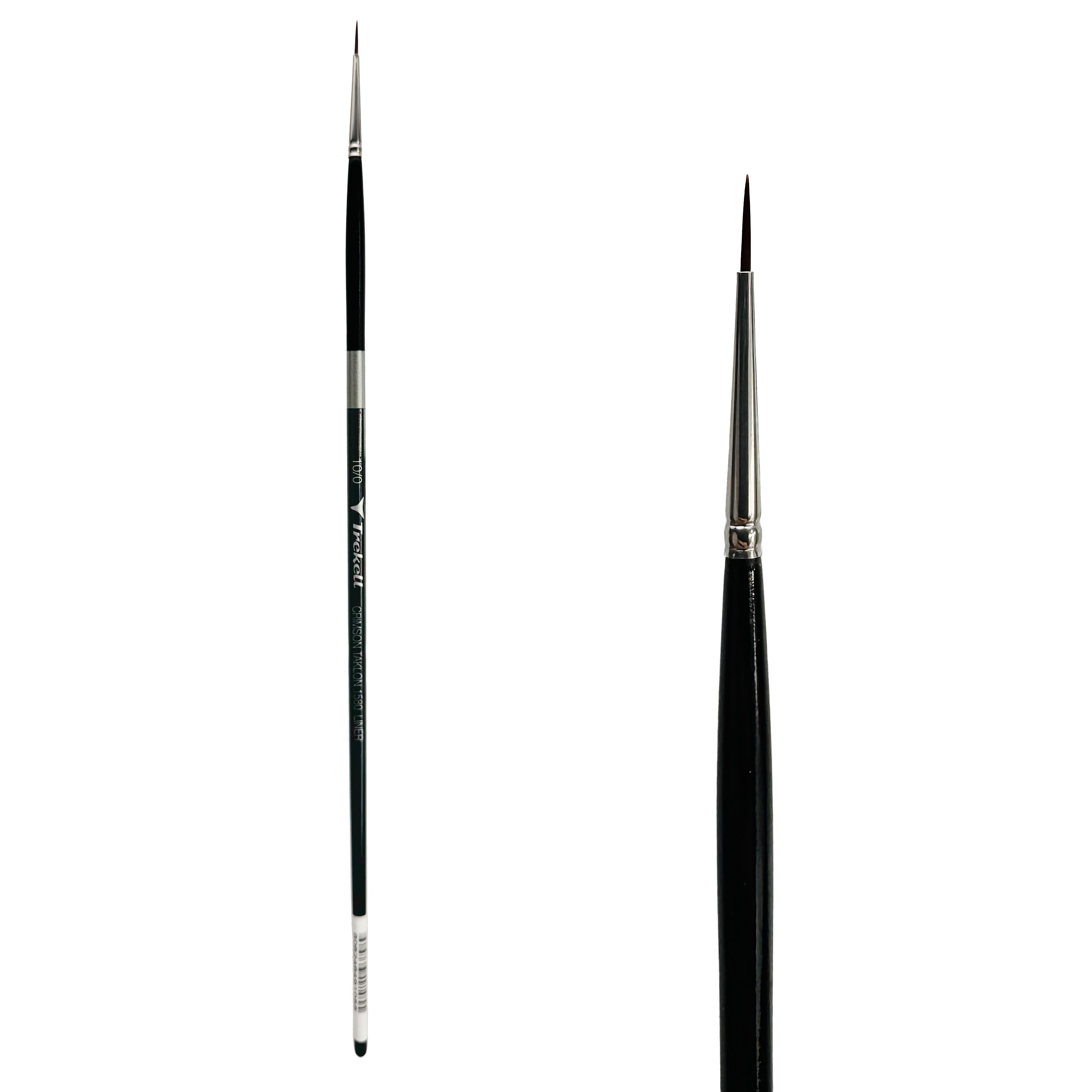 Trekell Crimson Taklon Long Handle Artist Brush - Size #10/0 Liner