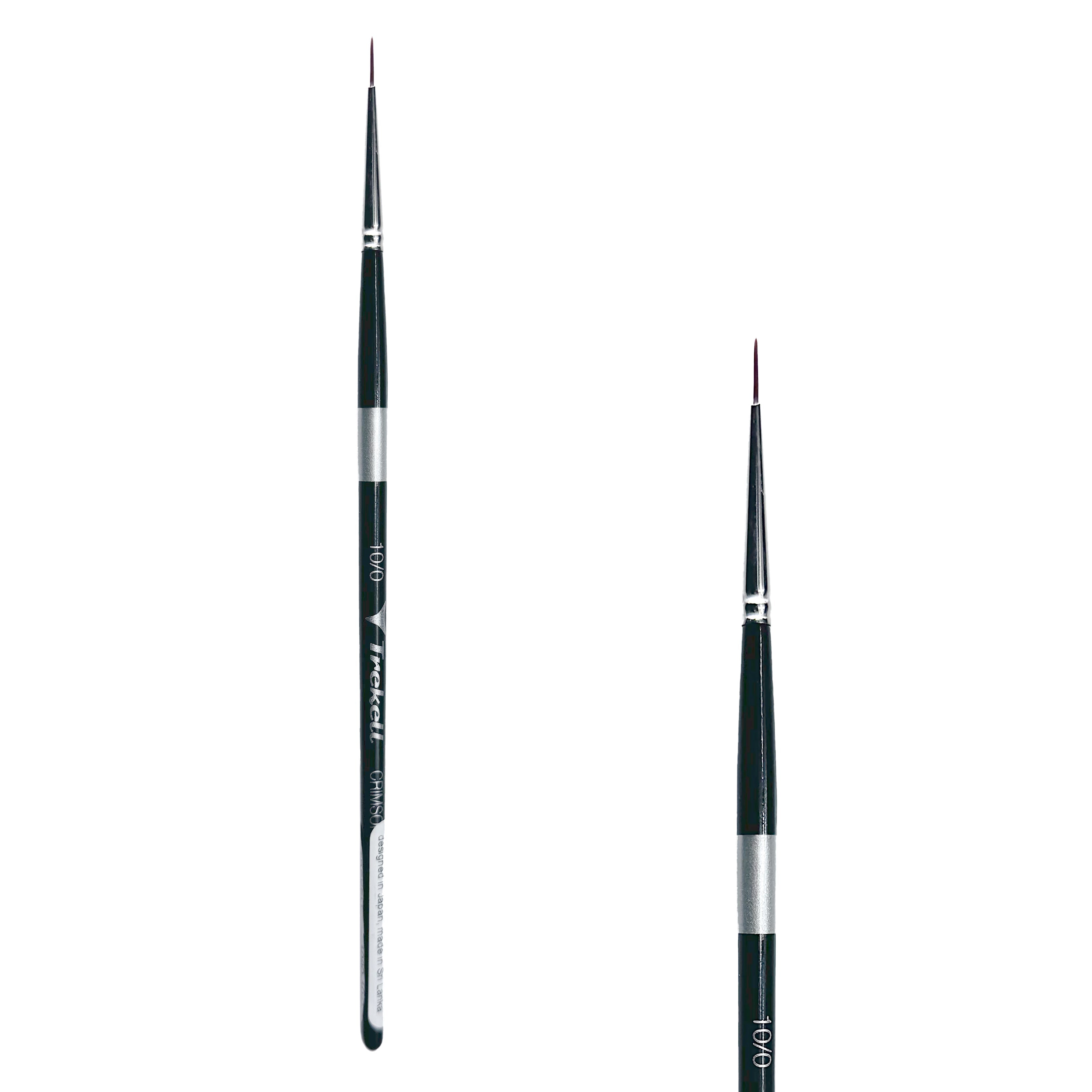 Trekell Crimson Taklon Short Handle Artist Brush - Size #10/0 Liner
