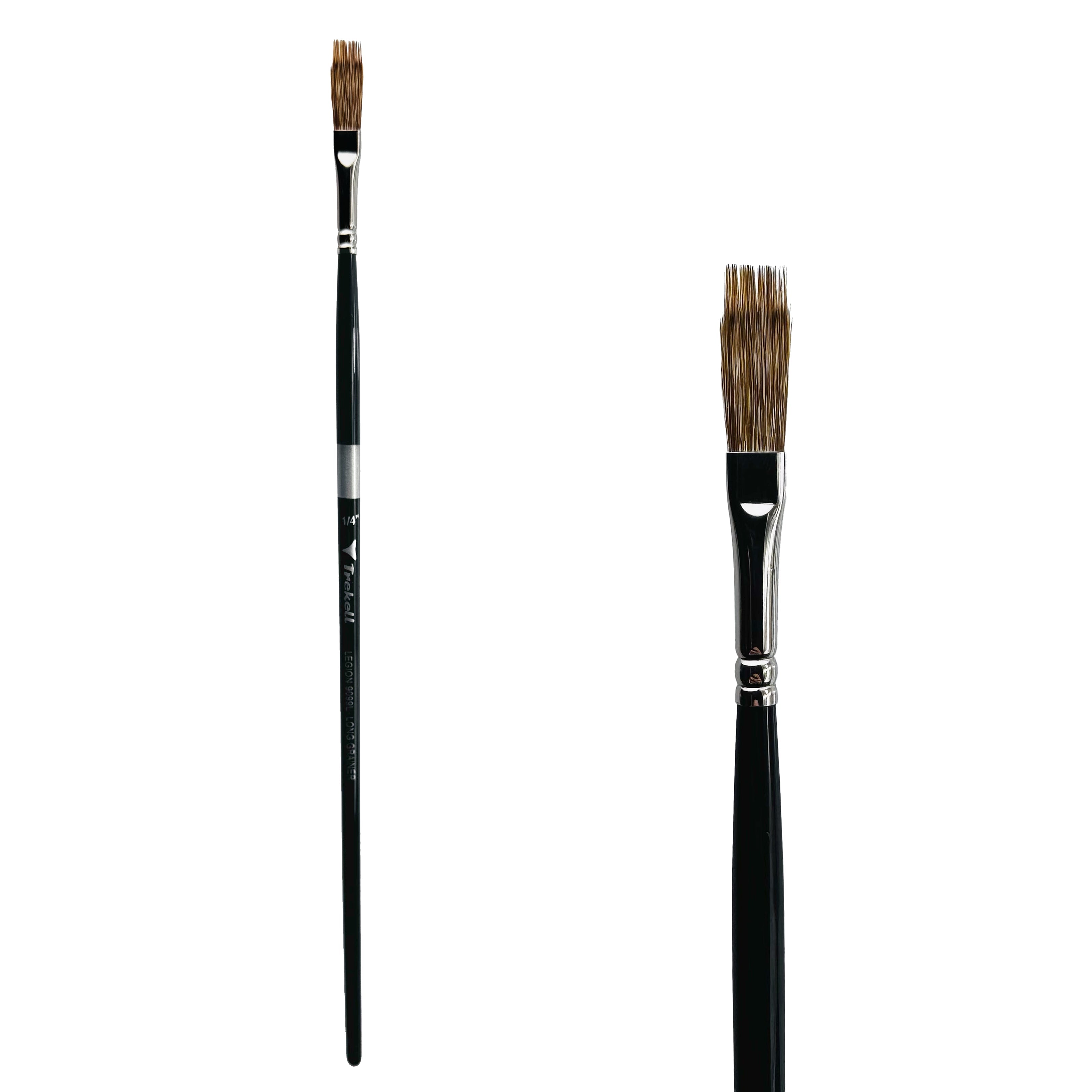 Trekell Legion Synthetic Mongoose Long Handle Artist Brush - Size 1/4" Long Grainer
