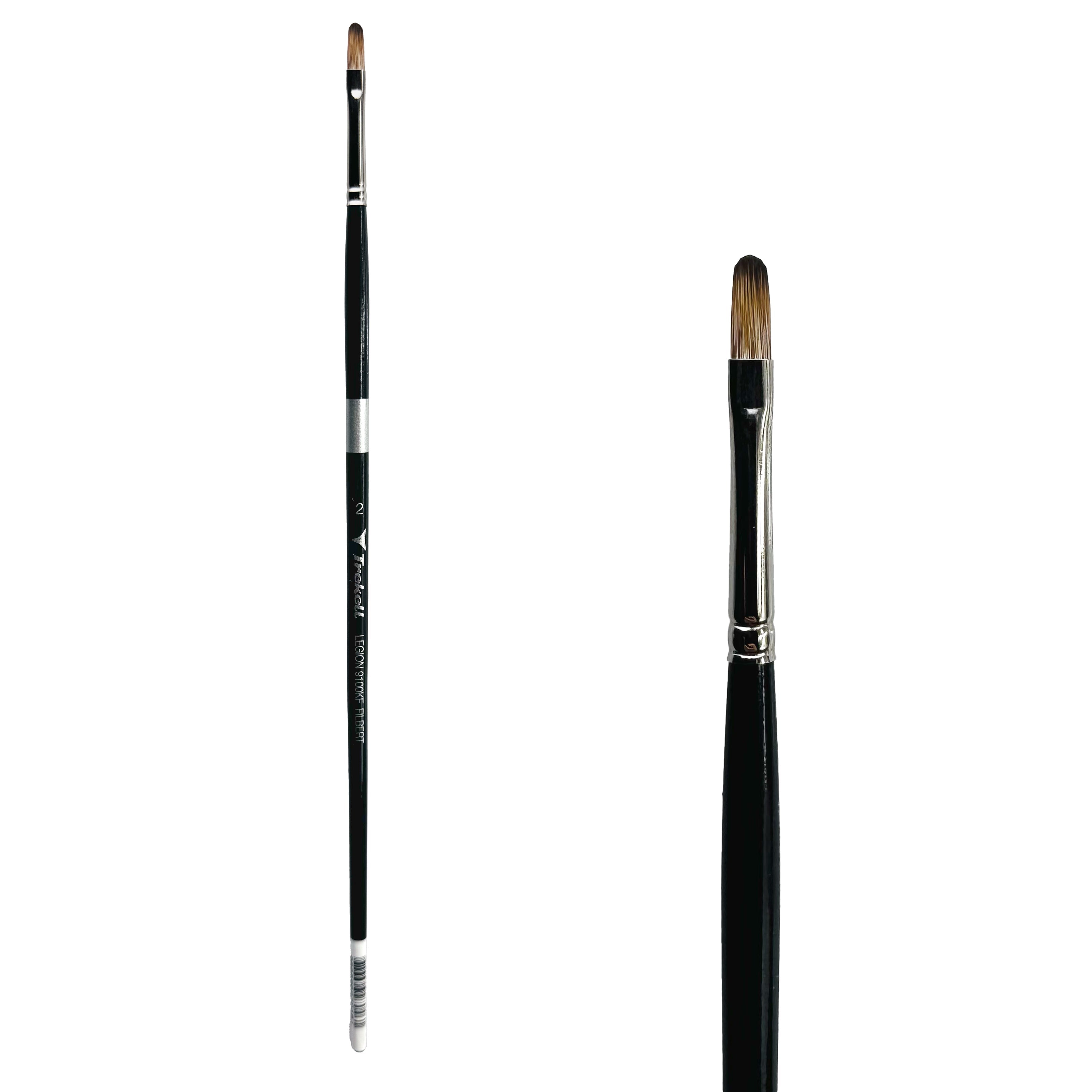 Trekell Legion Synthetic Mongoose Long Handle Artist Brush - Size #2 Filbert