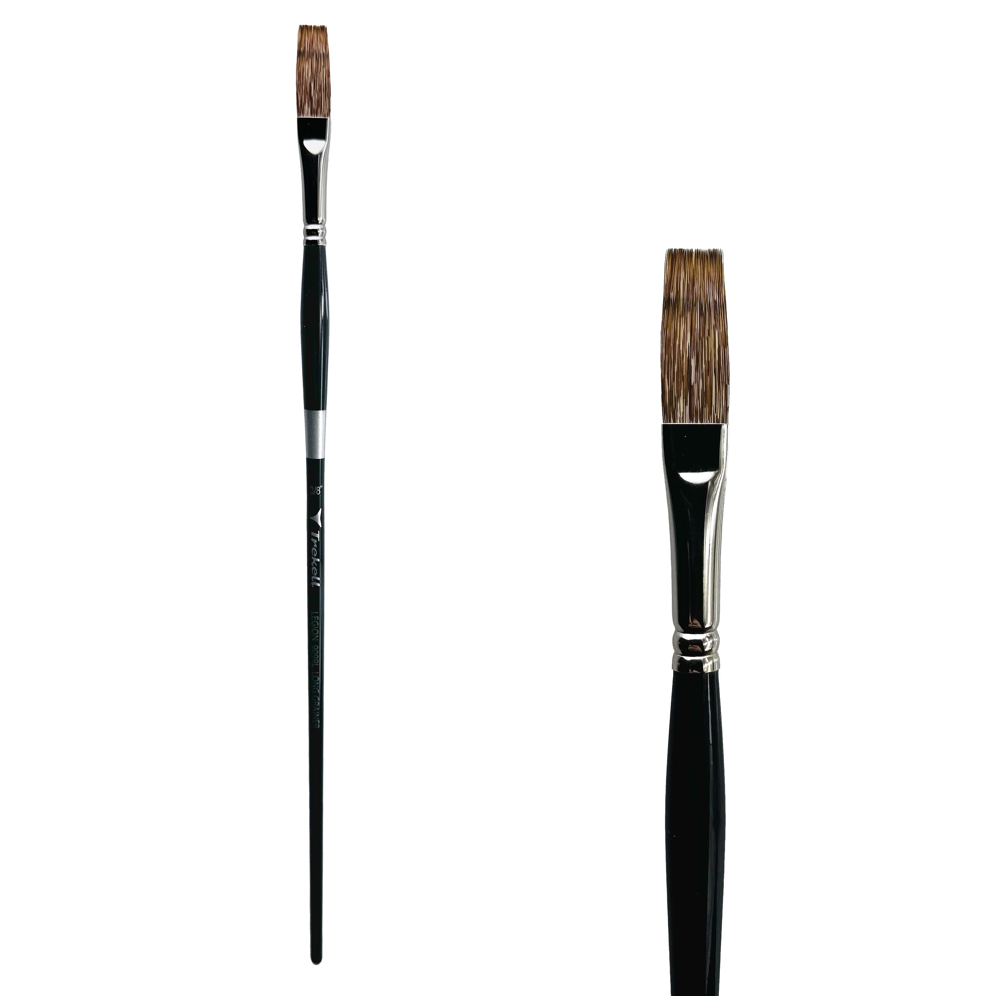 Trekell Legion Synthetic Mongoose Long Handle Artist Brush - Size 3/8" Long Grainer