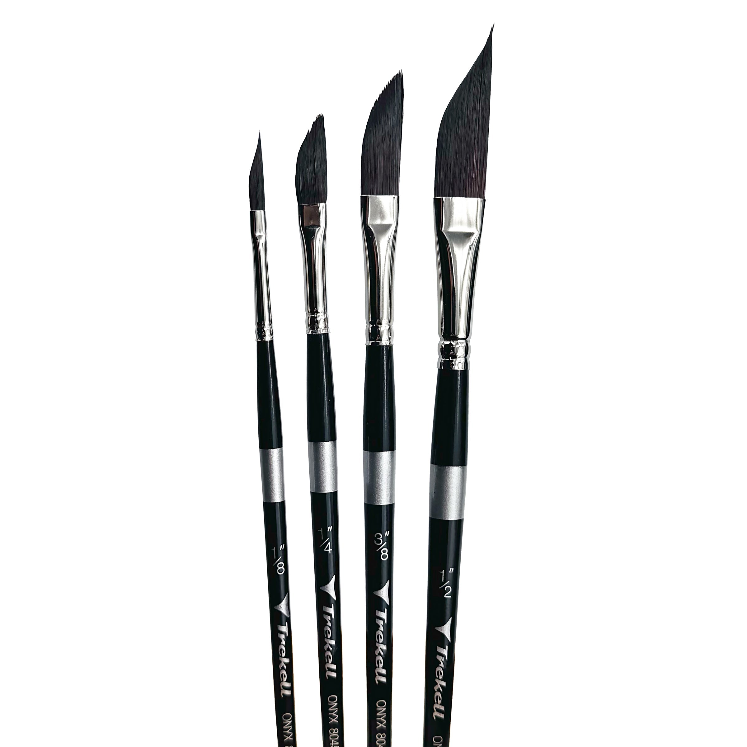 Trekell Onyx Synthetic Squirrel Short Handle Artist Brush - Complete Brush Set - Dagger
