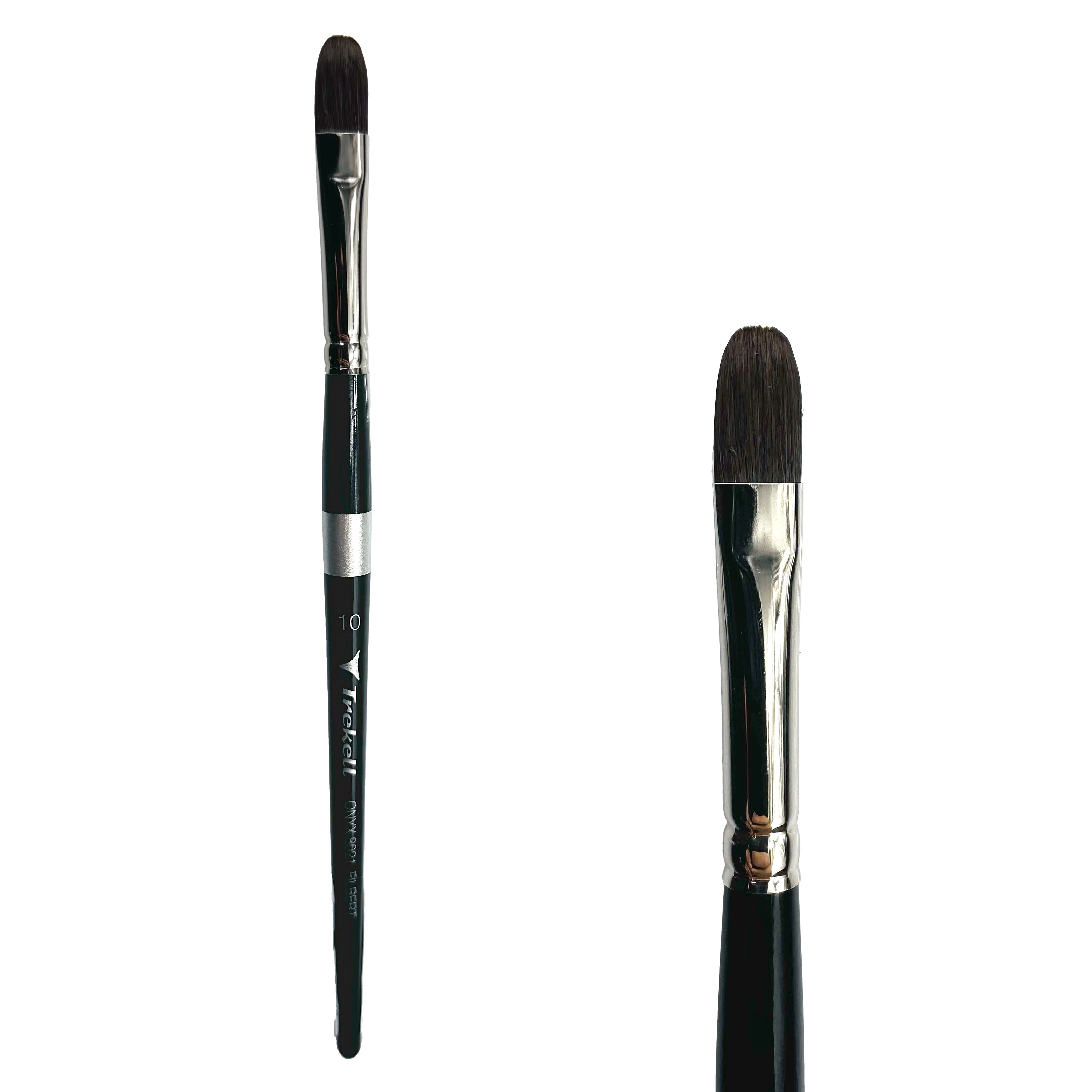 Trekell Onyx Synthetic Squirrel Short Handle Artist Brush - Size #10 Filbert