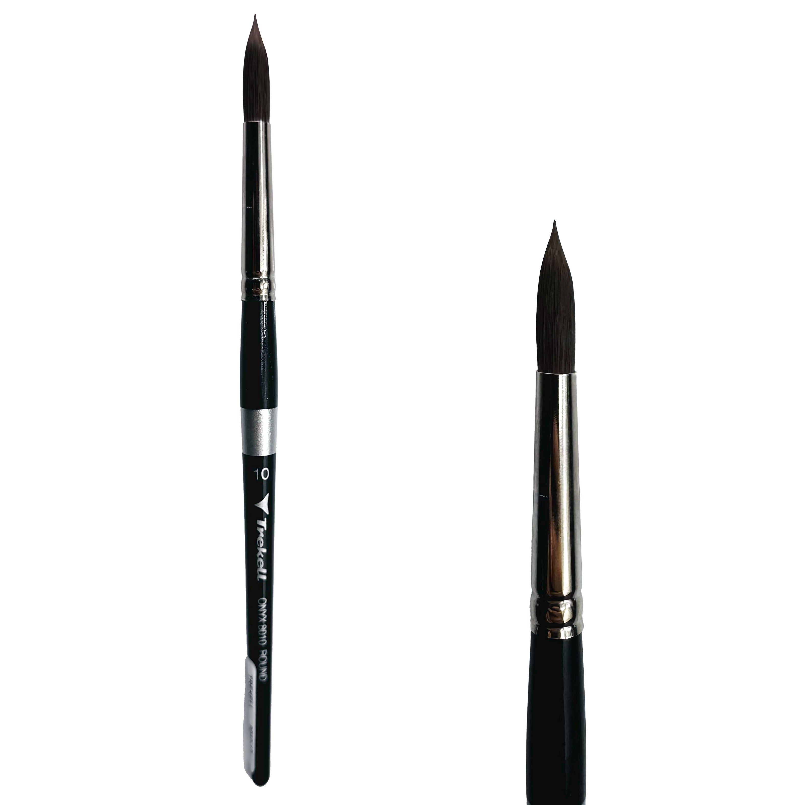 Trekell Onyx Synthetic Squirrel Short Handle Artist Brush - Size #10 Round