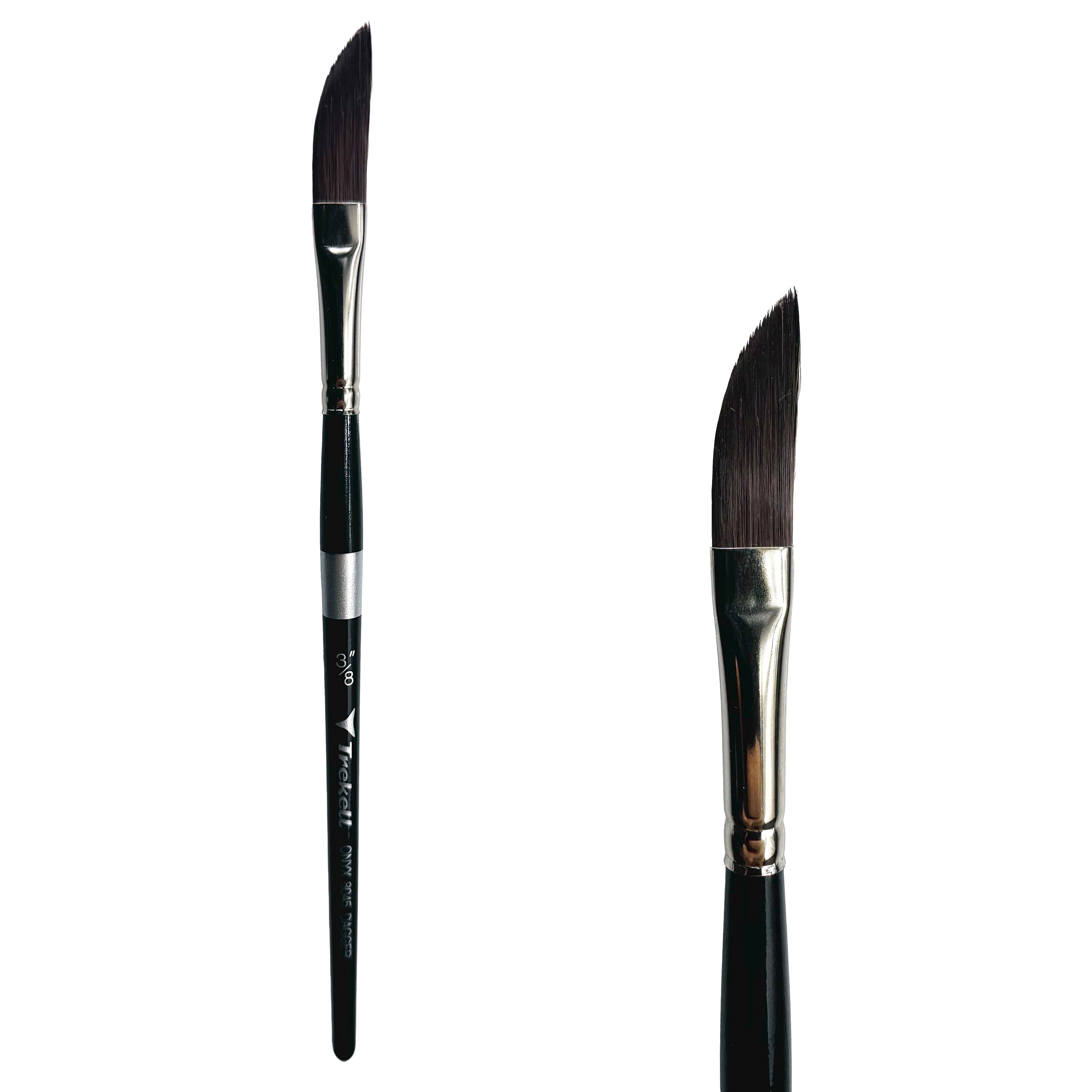 Trekell Onyx Synthetic Squirrel Short Handle Artist Brush - Size 3/8" Dagger