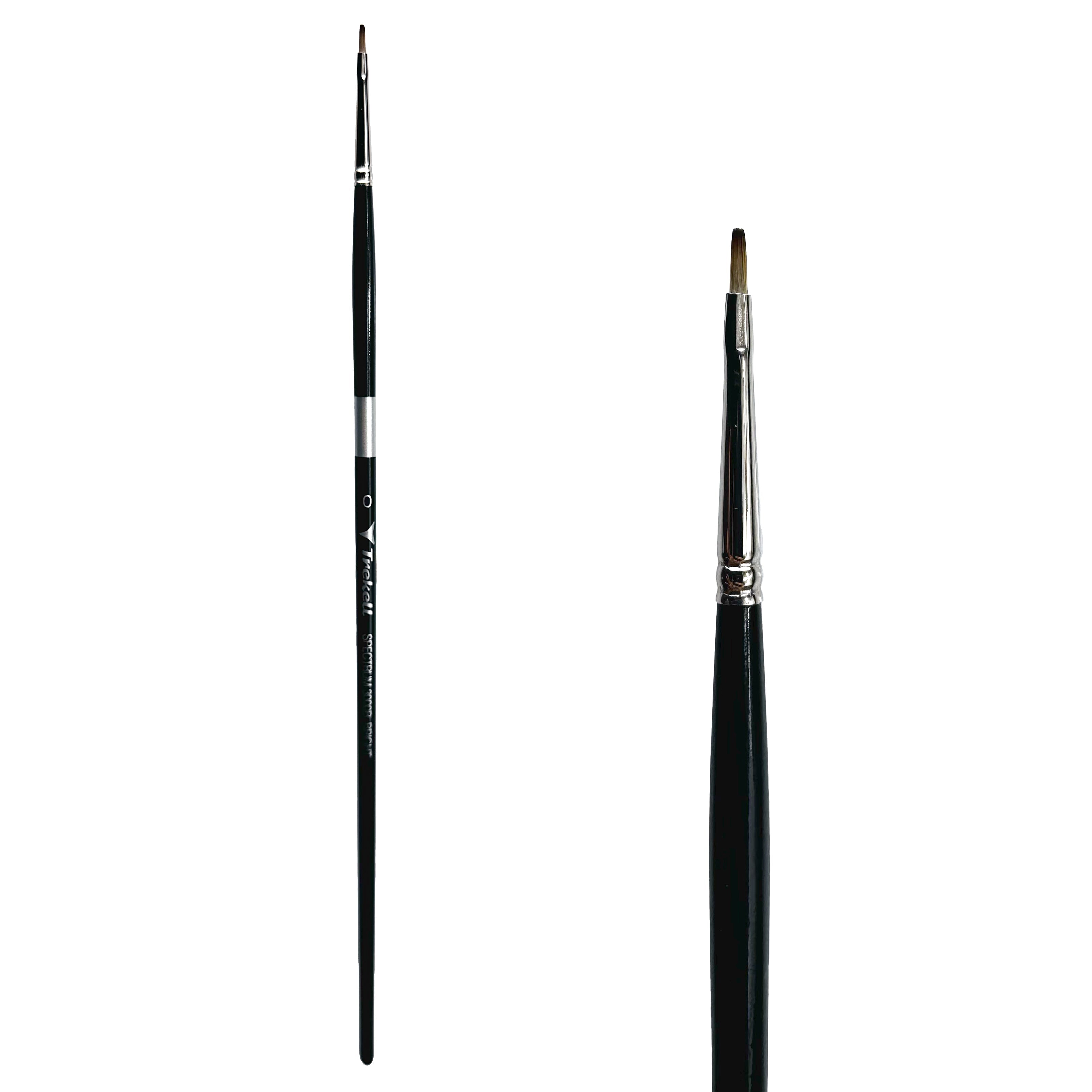 Trekell Spectrum Long Handle Artist Brush - Size #0 Bright