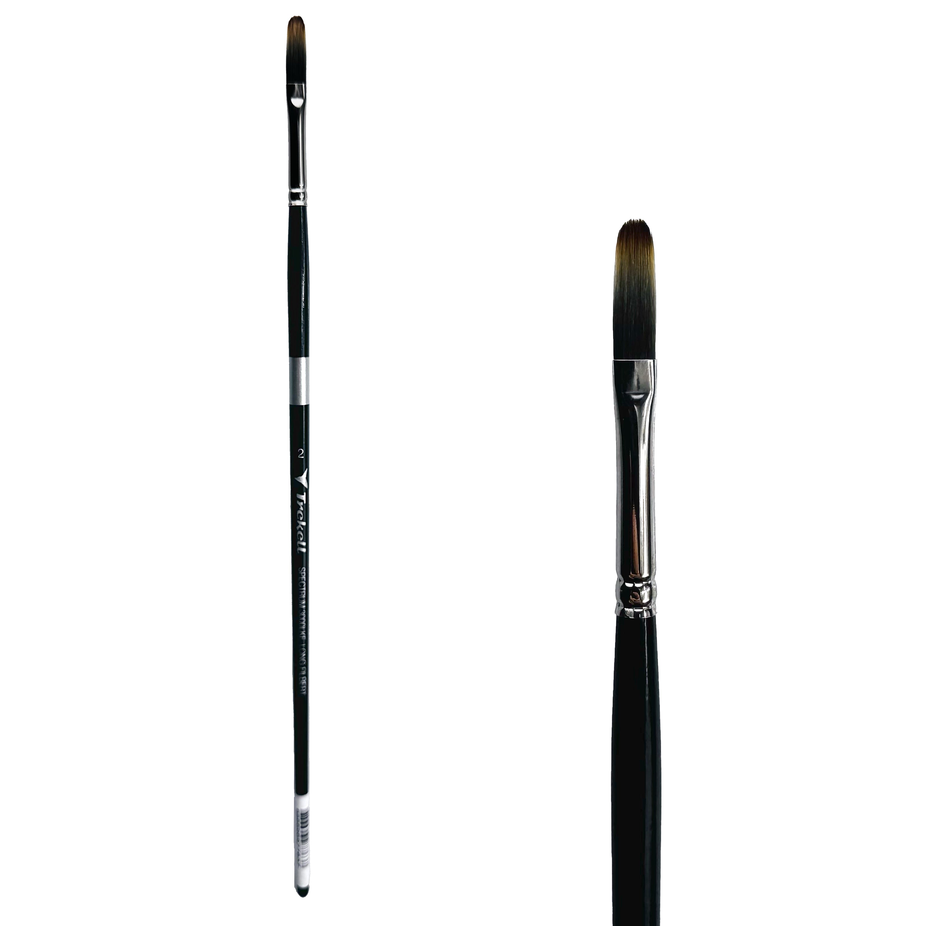Trekell Spectrum Long Handle Artist Brush - Size #2 Long Filbert