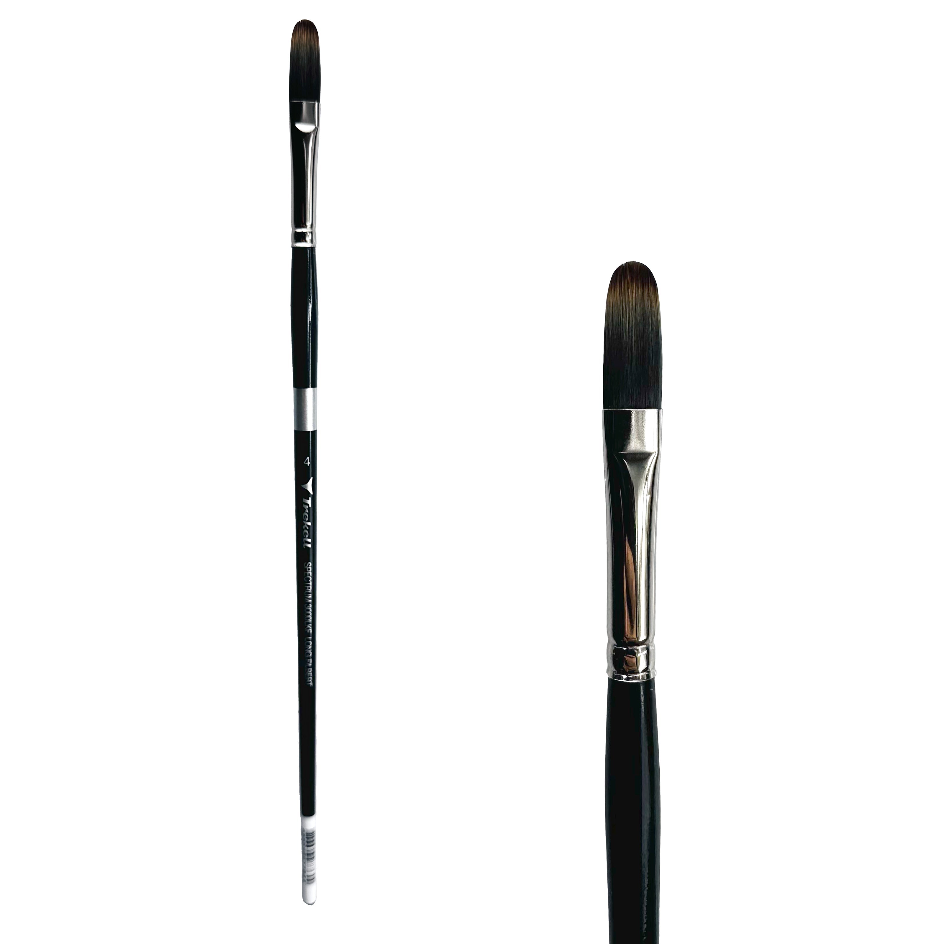 Trekell Spectrum Long Handle Artist Brush - Size #4 Long Filbert