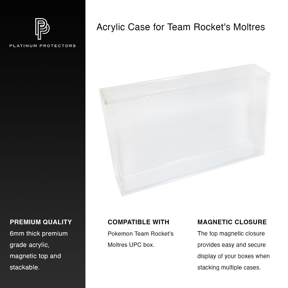 Pokémon Team Rocket's Moltres EX UPC Ultra-Premium Collection Acrylic Case