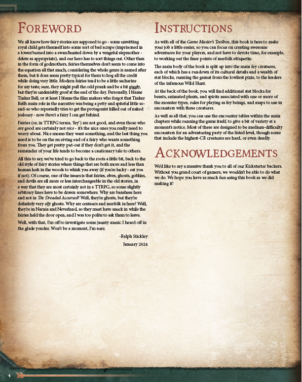 Ultimate Bestiary: Secrets of the Fey Hardcover (5E)