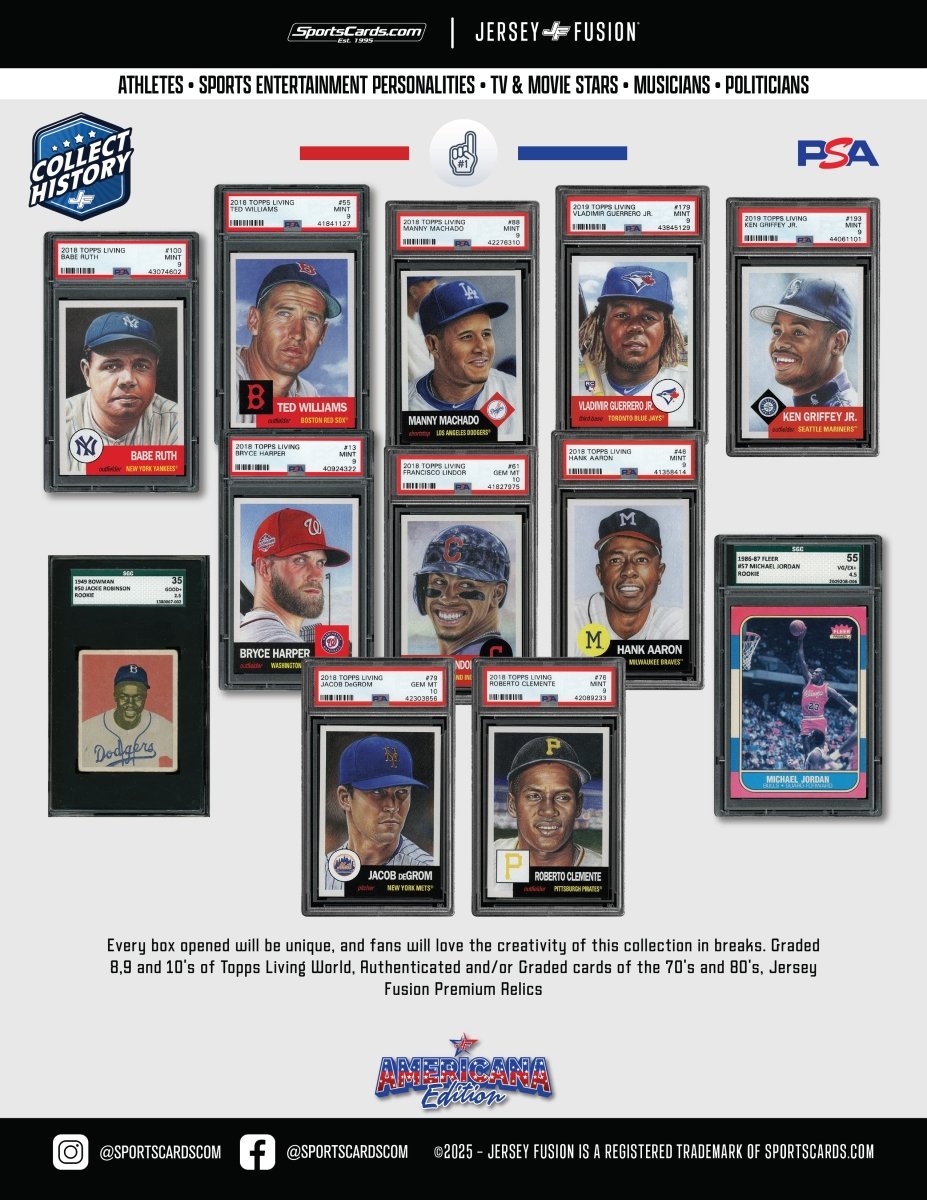 Americana Edition Case- (1) Graded/Autograph/Word or Material Item Per Box - (32) Boxes