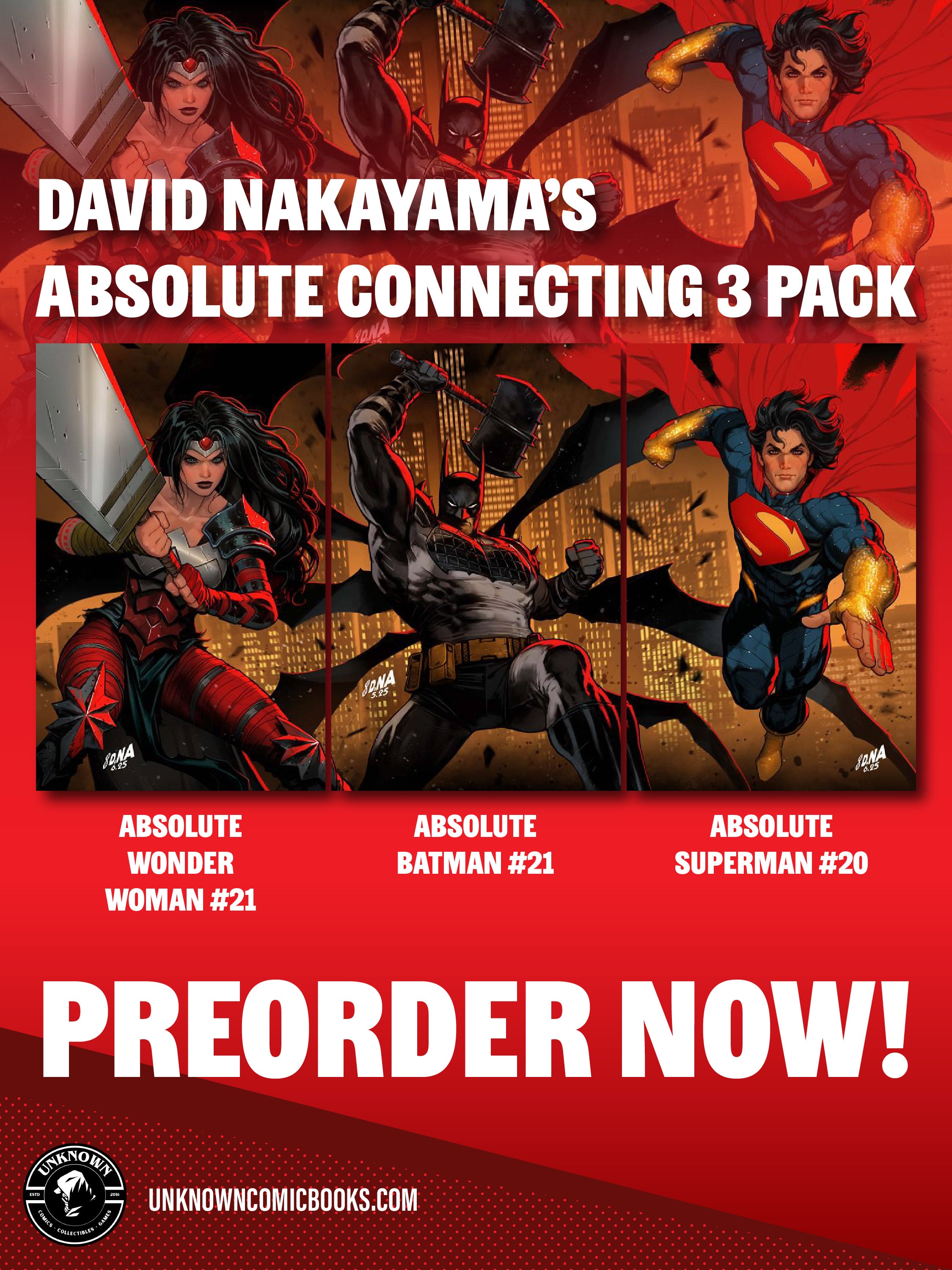 David Nakayama Absolute Bundle 3-Pack | Unknown Comic Books Exclusive