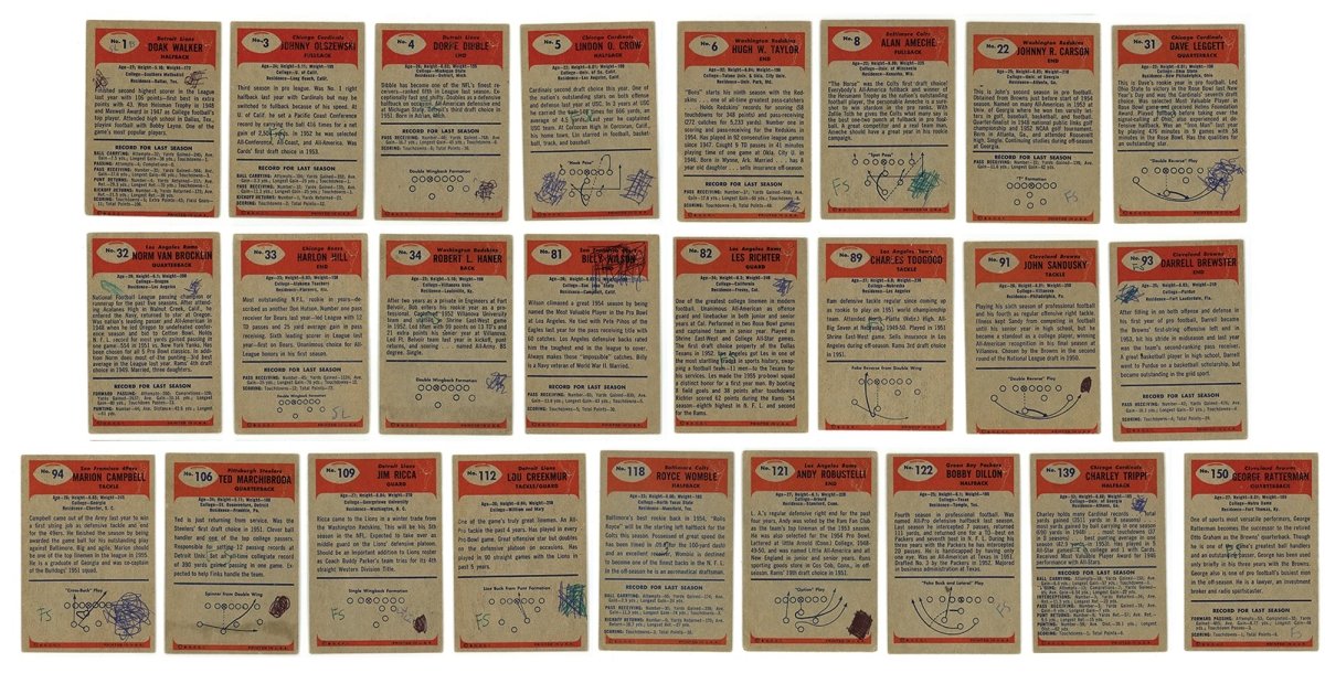 1955 BOWMAN FOOTBALL COMPLETE SET BREAK – 5 CARDS PER BOX! (1) HOFER OR STAR PER BOX!