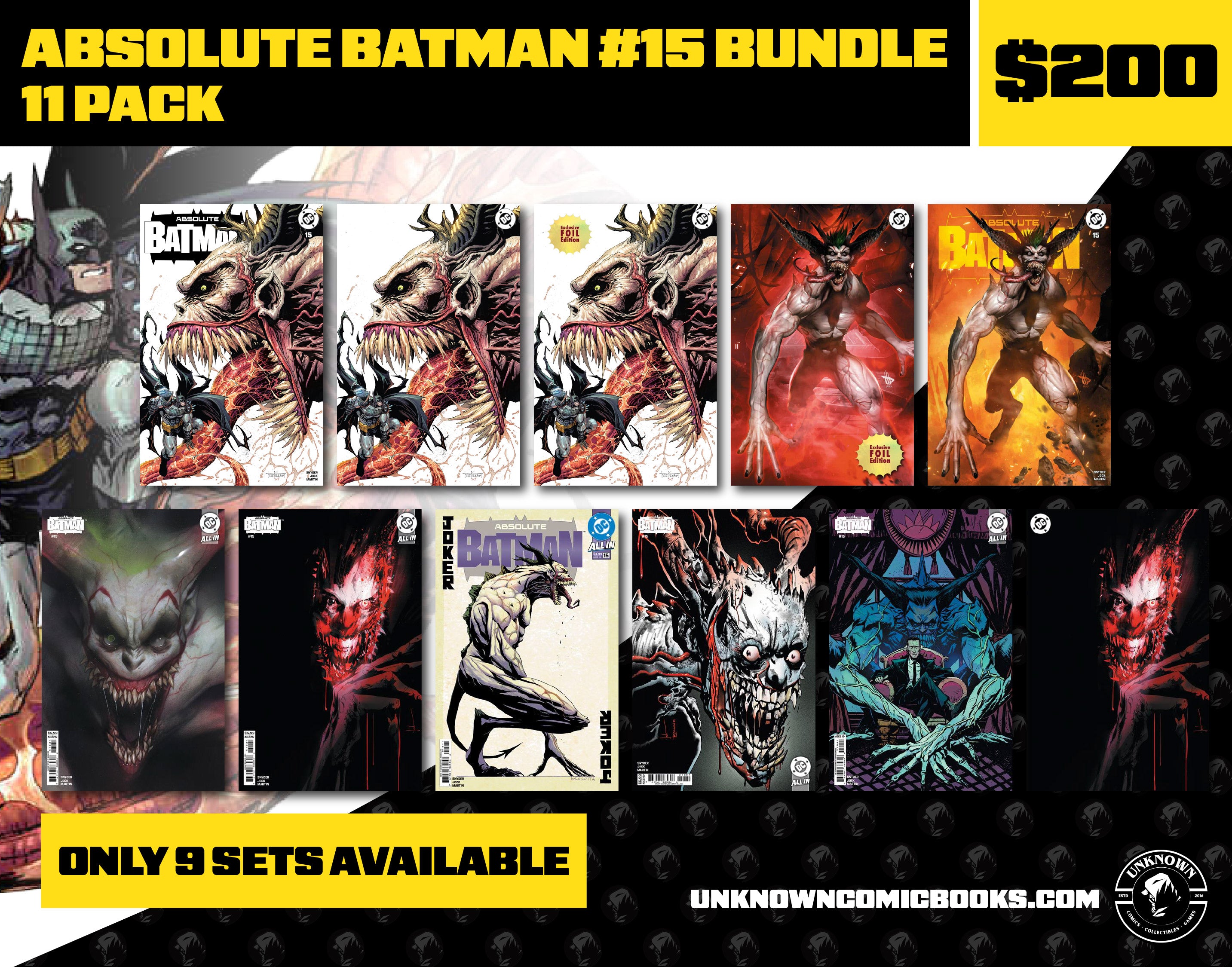 11 PACK BUNDLE] Absolute Batman #15 HUGE EPIC BUNDLE KIRKHAM | WILKIN