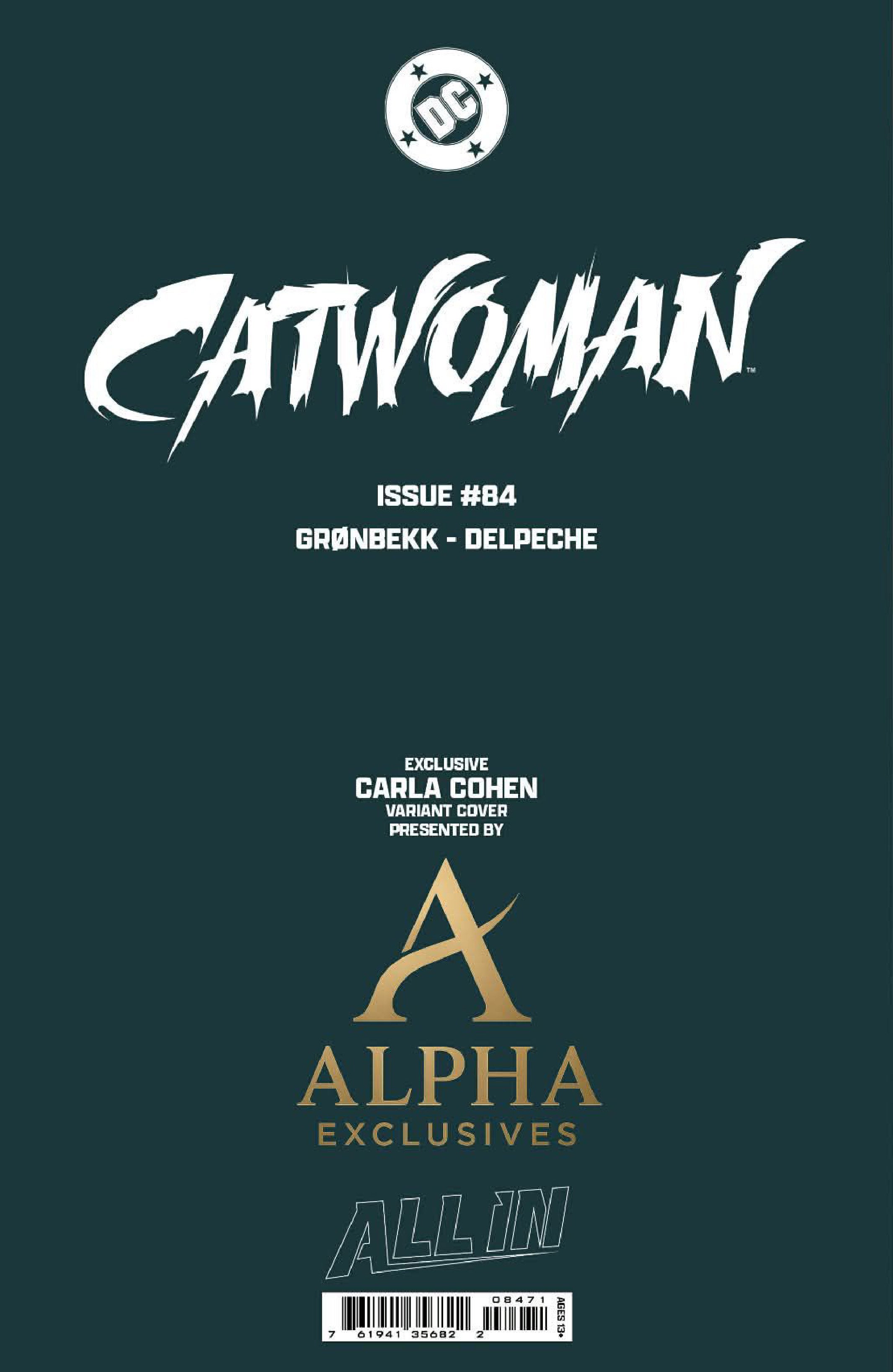 CATWOMAN #84 CARLA COHEN EXCLUSIVE VIRGIN VAR (02/18/2026)