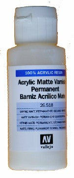 Vallejo 26518 60ml Bottle Acrylic Matte Varnish (6/Bx)