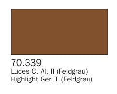 Vallejo 339 17ml Bottle Highlight German Tankcrew II (Field Brown) Panzer Aces (6/Bx)