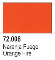 Vallejo 72008 18ml Bottle Orange Fire Game Color (6/Bx)