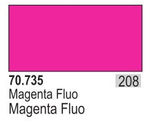 Vallejo 735 17ml Bottle Magenta Fluorescent Model Color (6/Bx)