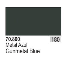 Vallejo 800 17ml Bottle Gun Metal Blue Model Color (6/Bx)