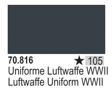 Vallejo 816 17ml Bottle German WWII Luftwaffe Uniform Blue Model Color (6/Bx)