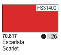 Vallejo 817 17ml Bottle Scarlet Model Color (6/Bx)