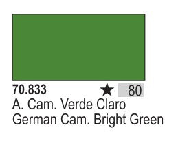 Vallejo 833 17ml Bottle German Camouflage Bright Green Model Color (6/Bx)
