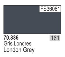 Vallejo 836 17ml Bottle London Grey Model Color (6/Bx)