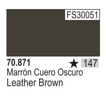 Vallejo 871 17ml Bottle Leather Brown Model Color (6/Bx)