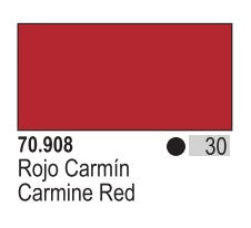Vallejo 908 17ml Bottle Carmine Red Model Color (6/Bx)