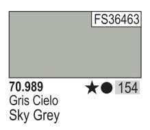 Vallejo 989 17ml Bottle Sky Grey Model Color (6/Bx)