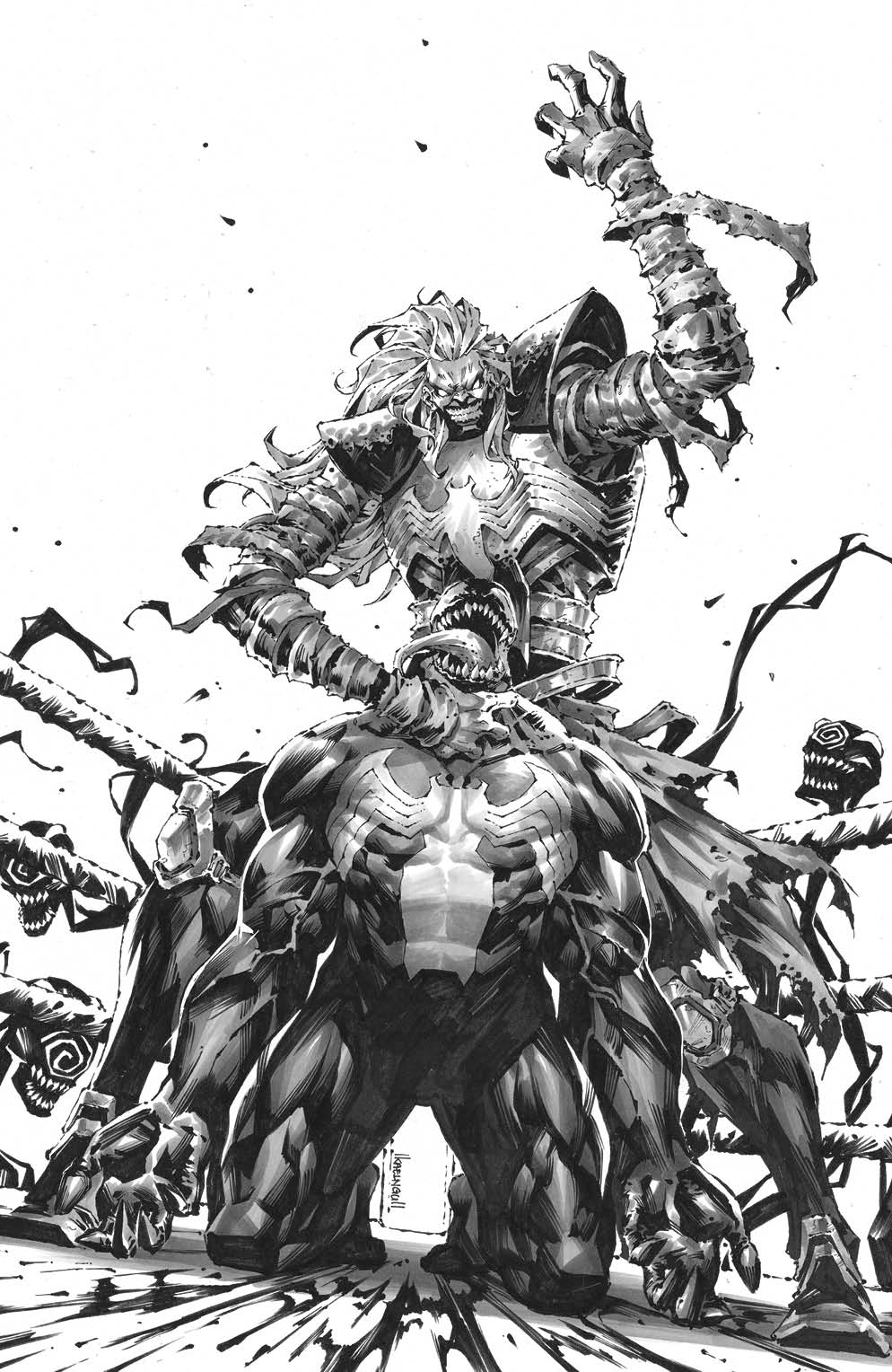 Venom #29 Kael Ngu Sketch Virgin Knull Wrestling Belt WWE Variant (10/21/2020) Marvel