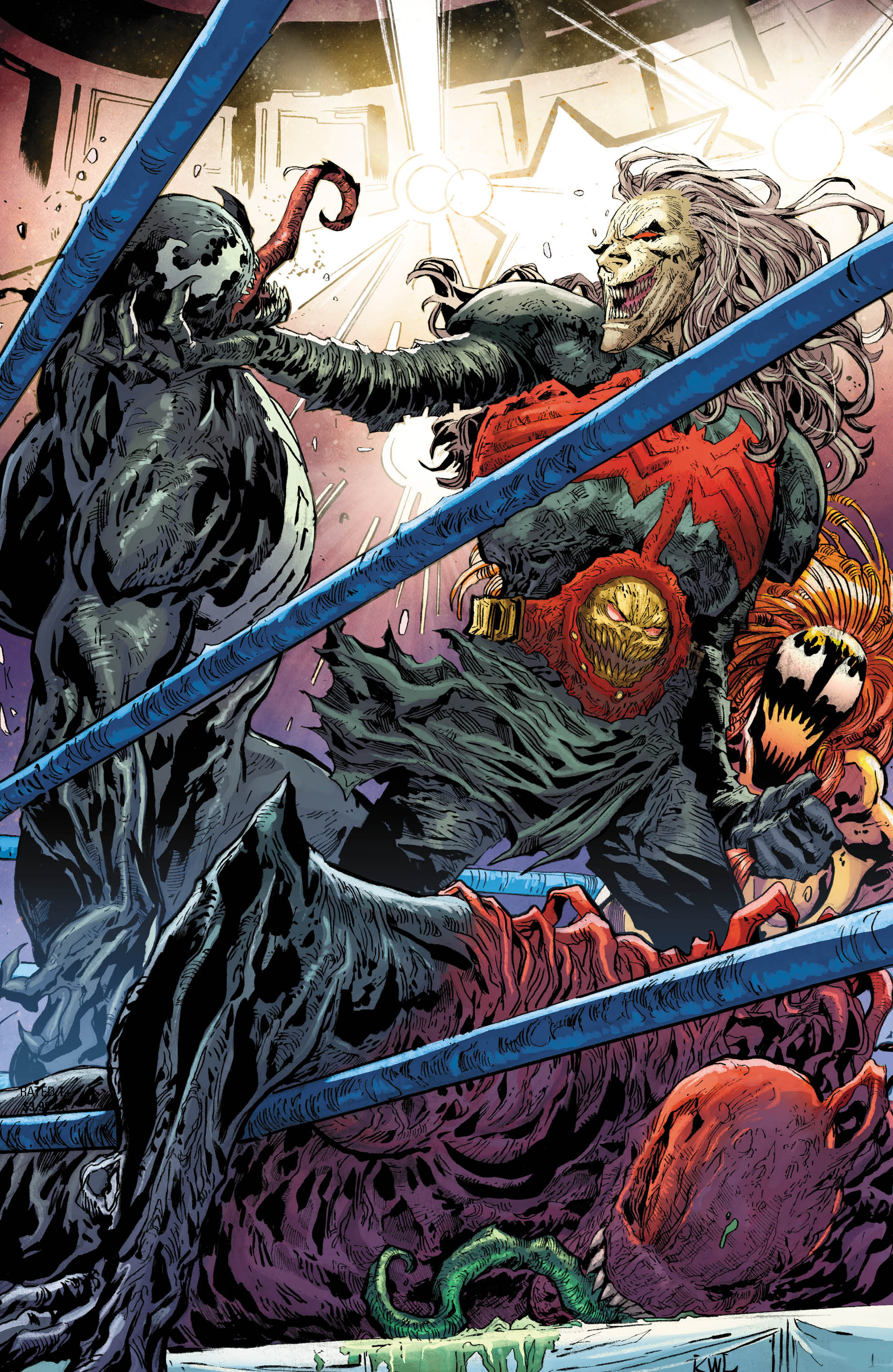 Venom #32 Ken Lashley Knull Wrestling Variant KIB (01/06/2021) Marvel Trad + Virgin Set