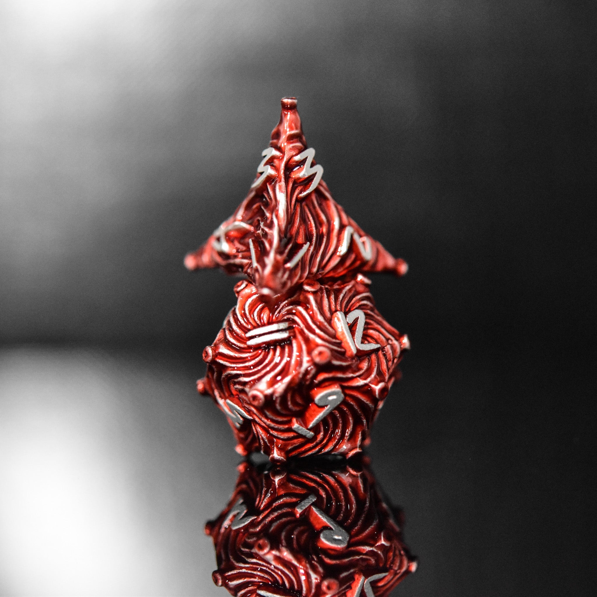 Vortex Warp Metal Dice Set - Red