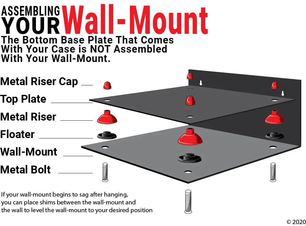 Acrylic Volleyball Display Case - Mirror Wall Mounts (A027/B02)