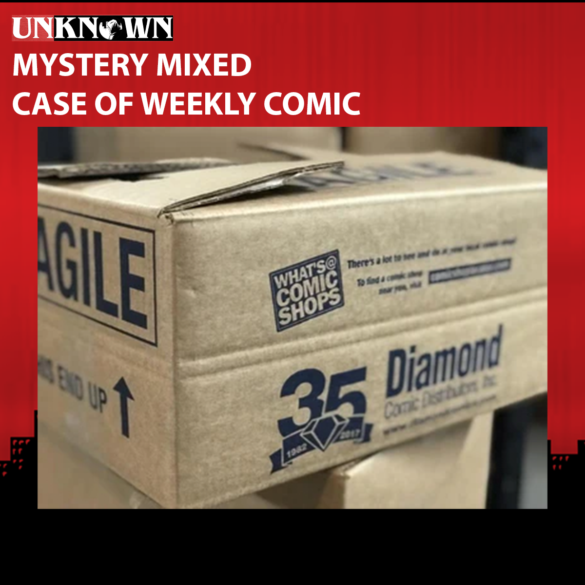 MYSTERY MIXED CASE OF WEEKLY COMIC BOOKS ESTIMATED 120-170 COMICS (06/27/2024)