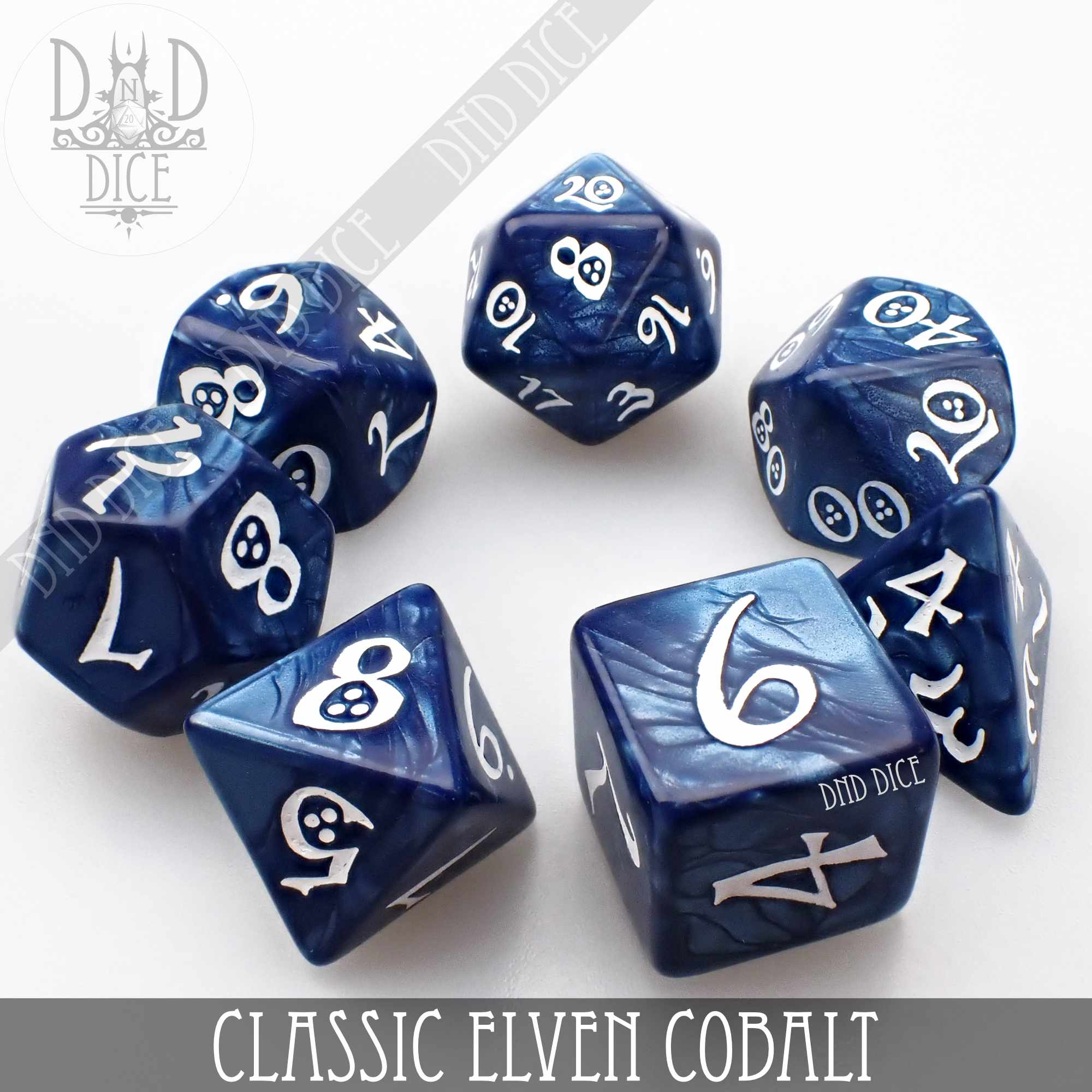 Classic Cobalt Dice Set